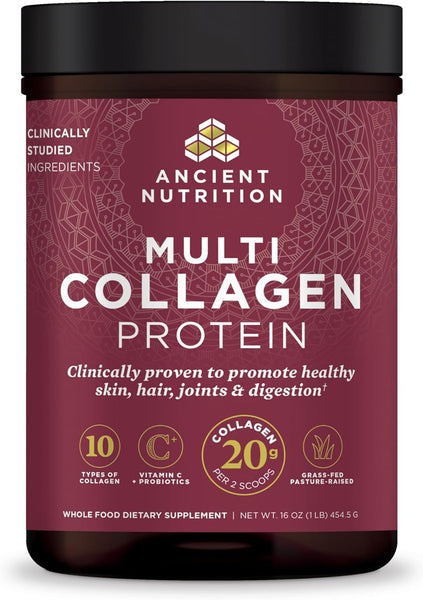 Multi Collagen Protein Powder, 10,000 mg (per serving), 16 oz (454 g) Bottle