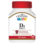 21st Century Maximum Strength Vitamin D-1000 1,000 Iu 110 Tabs